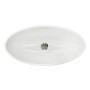 Раковина, умивальник Adamant ANDERE NEW, штучний камінь, овальна, без отвору для змішувача та переливу, 590х295х130мм, накладний, білий