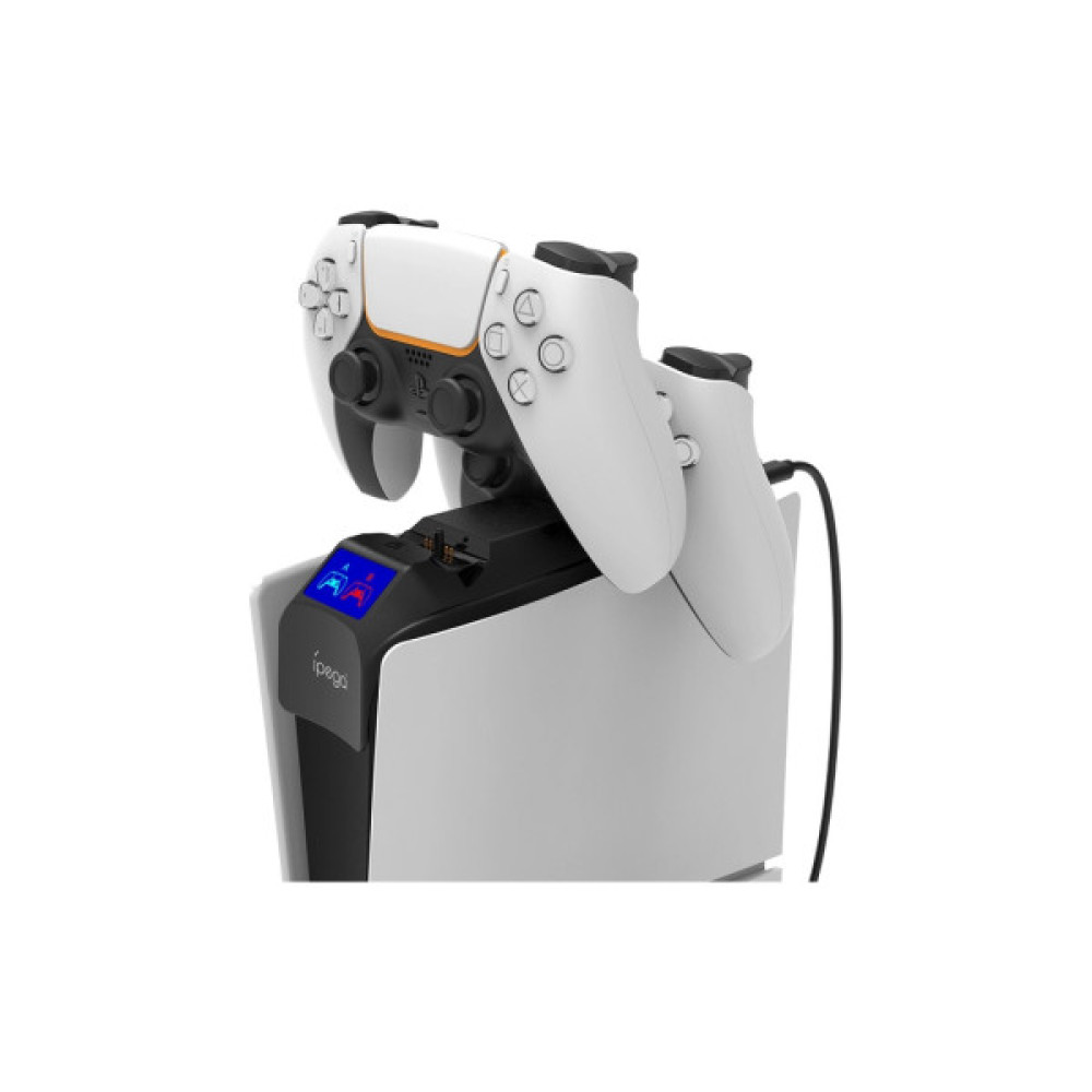 Зарядний пристрій iPega PG-P5S016 Для геймпадів DualSense PS5 Sony PlayStation 5 Slim Black (PG-P5S016)