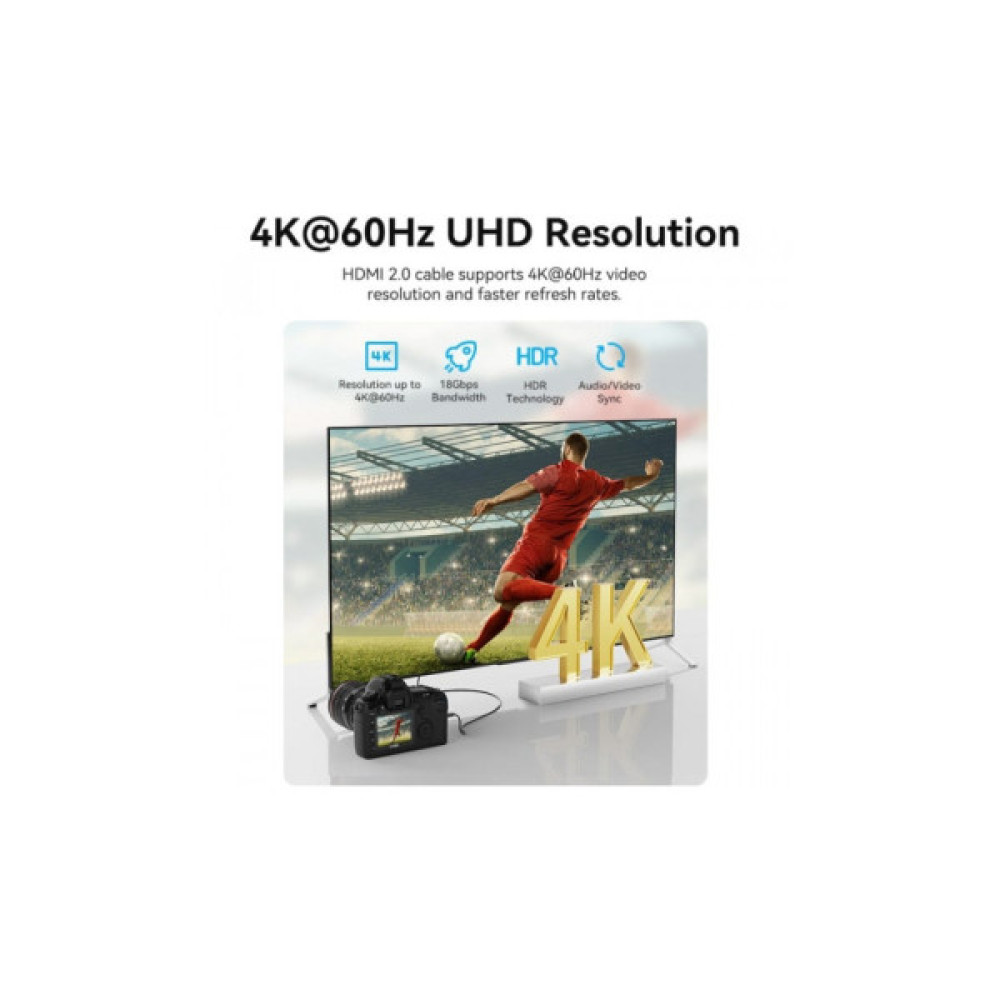 Кабель мультимедійний HDMI M to HDMI mini M 2.0m V2.0 4K60Hz 18Gbps HDR Dolby Vention (AGHBH)