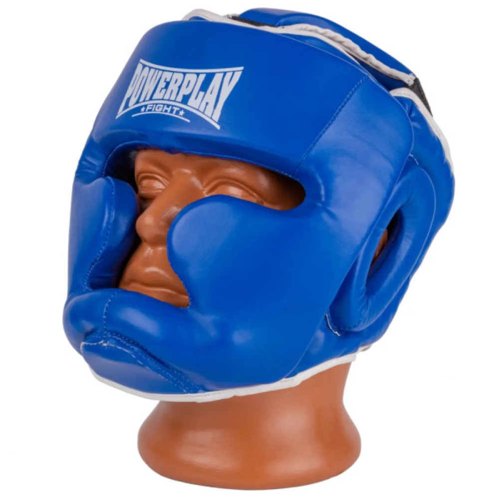 Боксерський шолом PowerPlay 3100 PU Синій XL (PP_3100_XL_Blue)