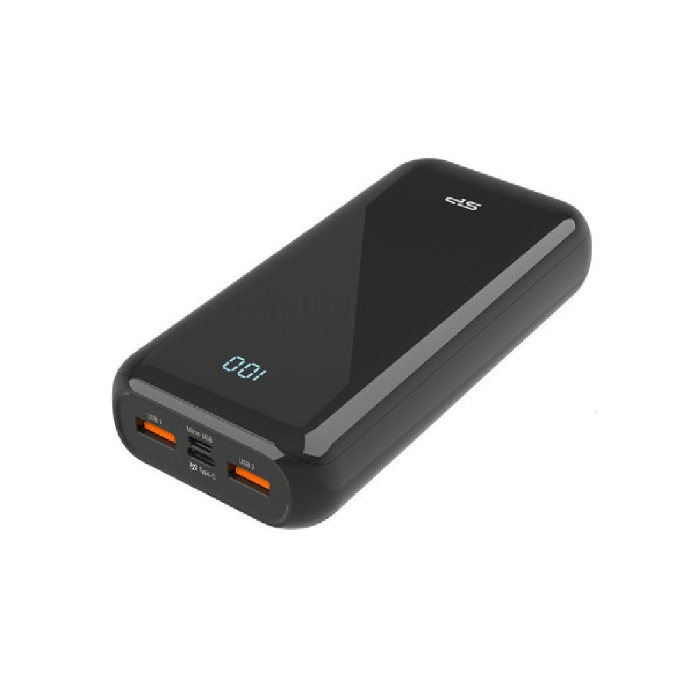 Батарея універсальна Silicon Power QS28 20000mAh PD/18W, QC3.0, Type-C, Micro-USB, 2*USB-A, bla (SP20KMAPBKQS280K)
