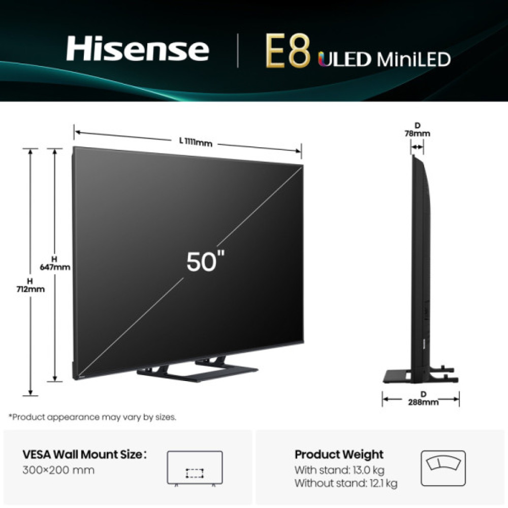 Телевізор Hisense 50E8Q
