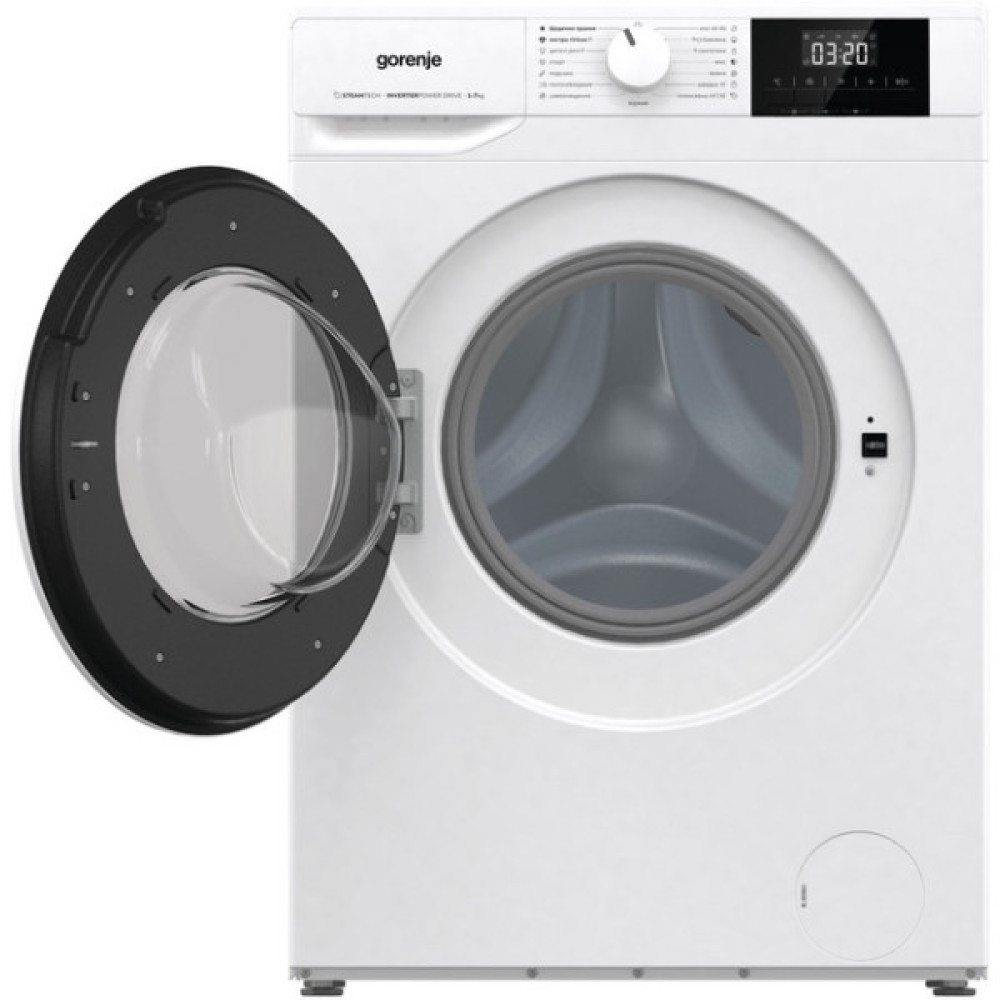 Пральна машина Gorenje фронтальна, 7кг, 1200, A+, 43.5см, дисплей, пар, інвертор, білий