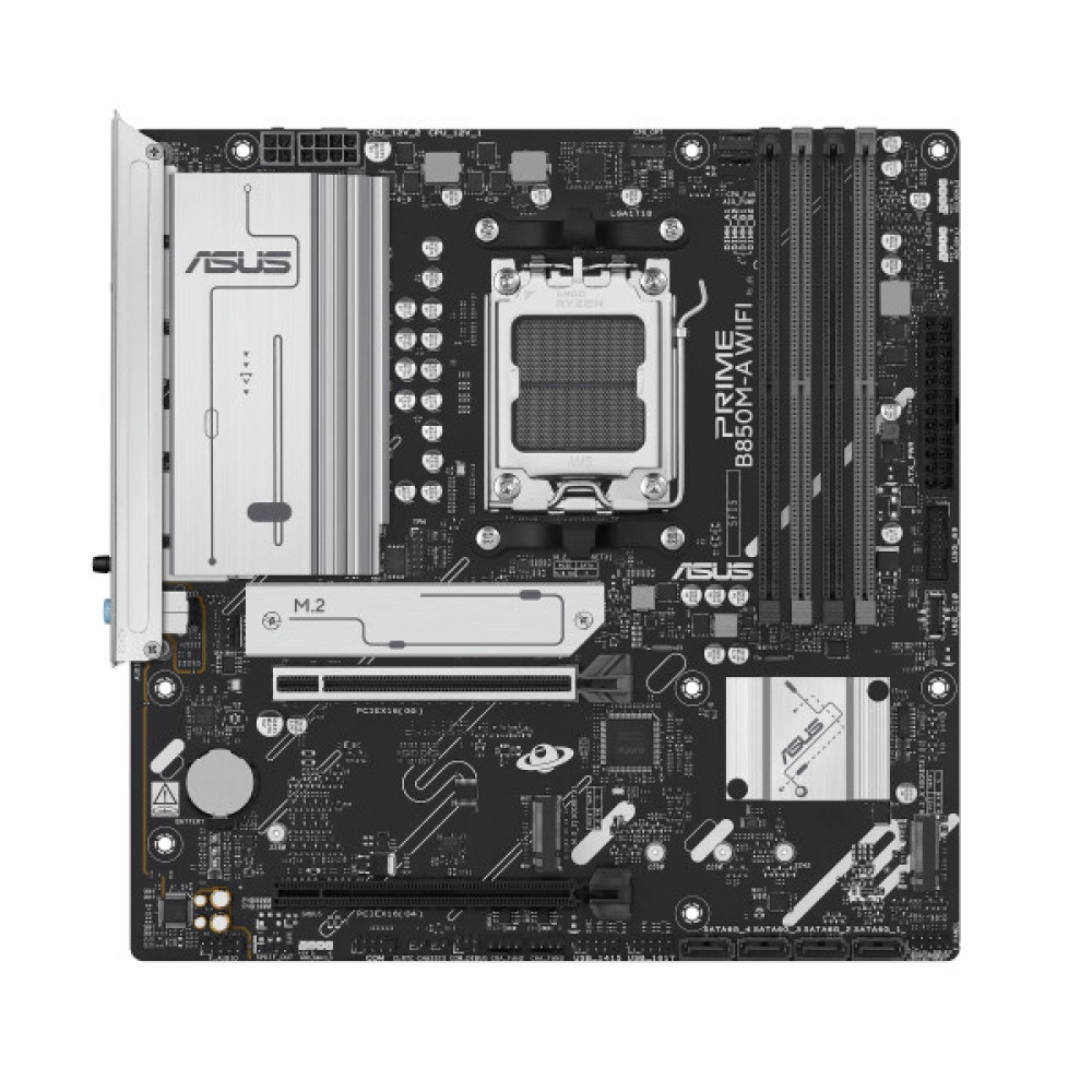 Материнcька плата ASUS PRIME B850M-A WIFI sAM5 B850 4xDDR5 M.2 HDMI DP Wi-Fi BT mATX