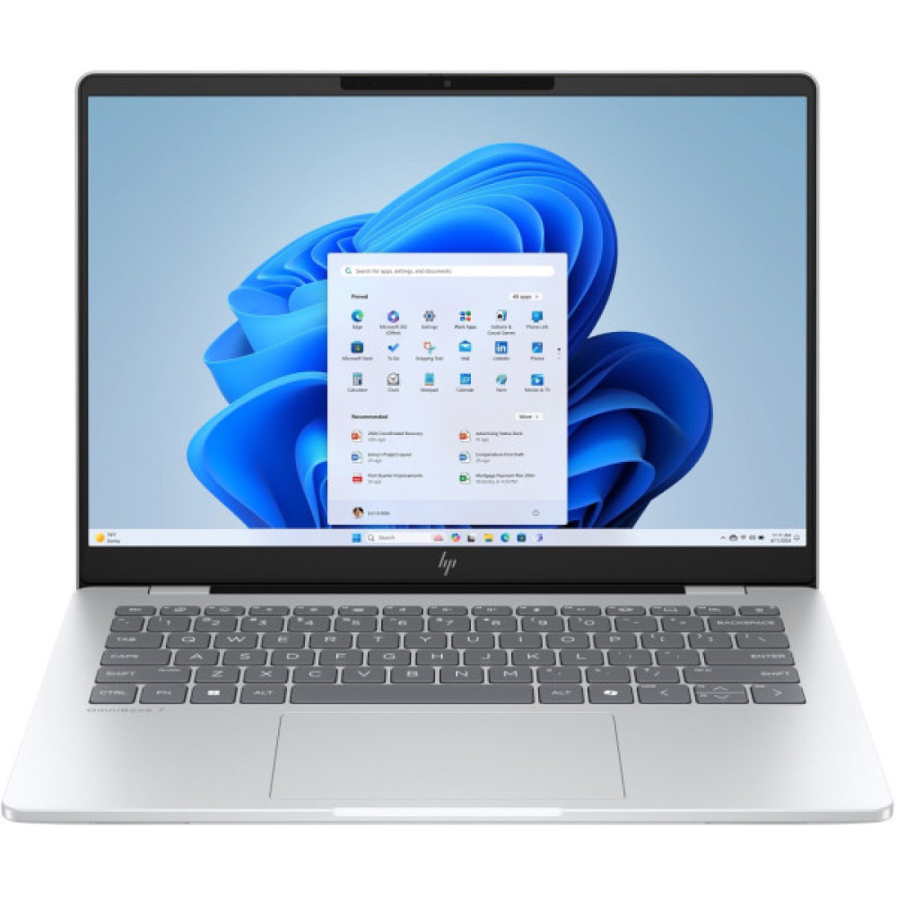 Ноутбук HP OmniBook 7 14-fs0001ua 14" WUXGA IPS AG, Intel 5-220H, 24GB, F1TB, UMA, Win11, сріблястий