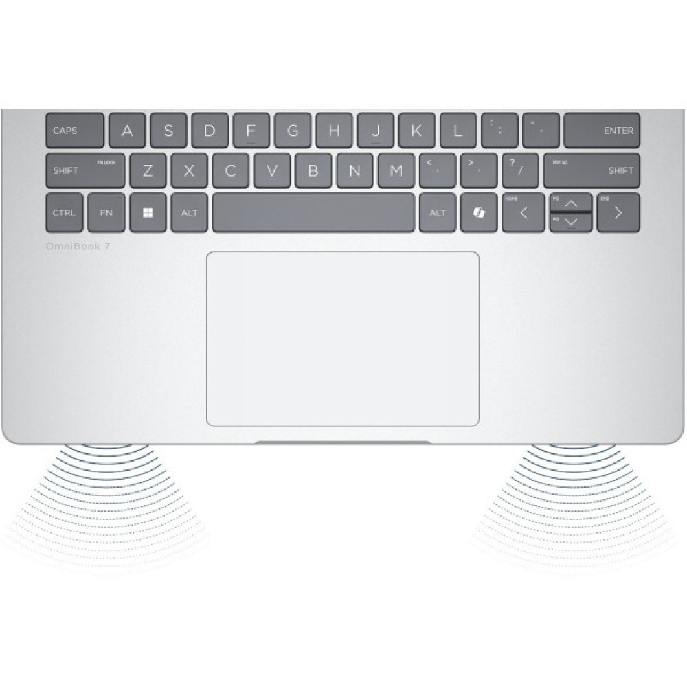 Ноутбук HP OmniBook 7 14-fs0001ua 14" WUXGA IPS AG, Intel 5-220H, 24GB, F1TB, UMA, Win11, сріблястий