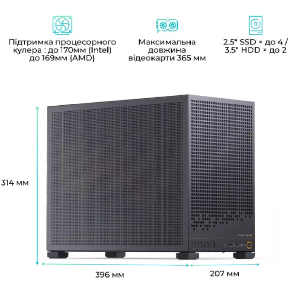Корпус для ПК JONSBO D32 PRO MESH Black