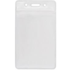 Бейдж Optima вертикальний замок zip lock, PVC 62х91 мм (O45610)