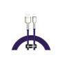 Дата кабель USB 2.0 AM to Lightning 2.0m 2.4A metal purple Baseus (CALJK-B05)