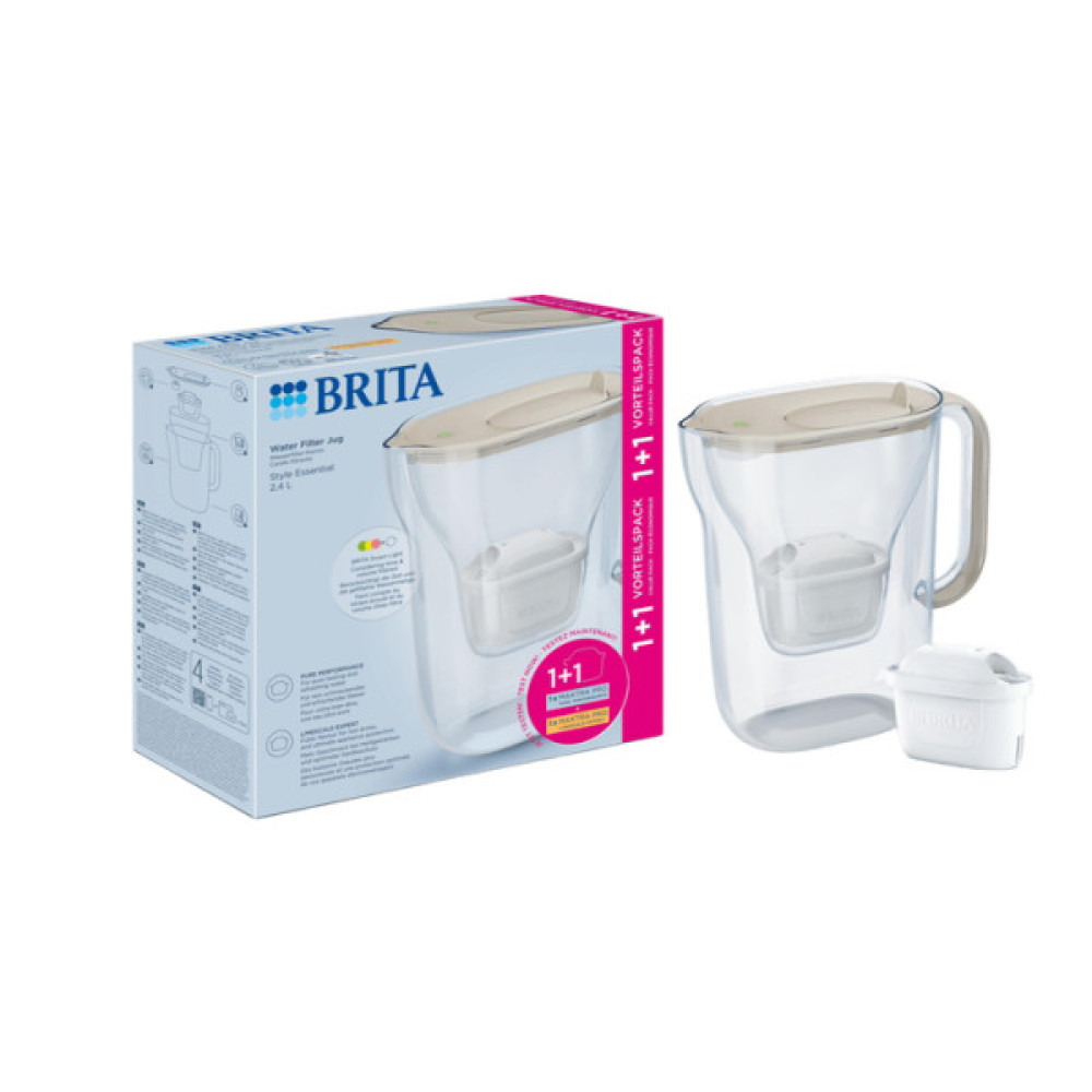 Фільтр-глечик Brita Style Essential MXPro 2.4л (1.4л очищеної води) + 2 картриджа пісочний
