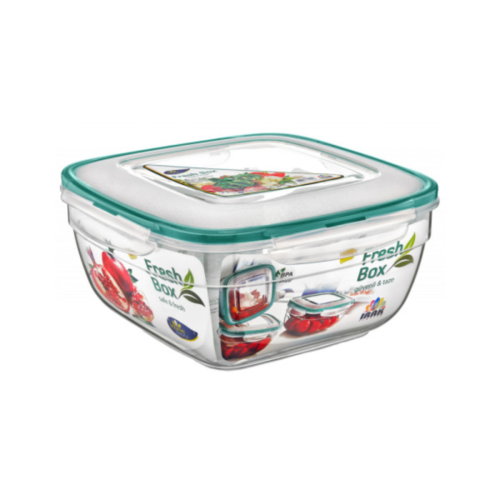 Харчовий контейнер Irak Plastik Fresh квадратний 4 л прозорий (5309)