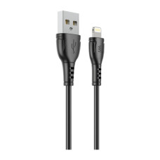 Дата кабель USB 2.0 AM to Lightning 1.0m PVC black Wibrand (WI.DC/BO1B-UL)