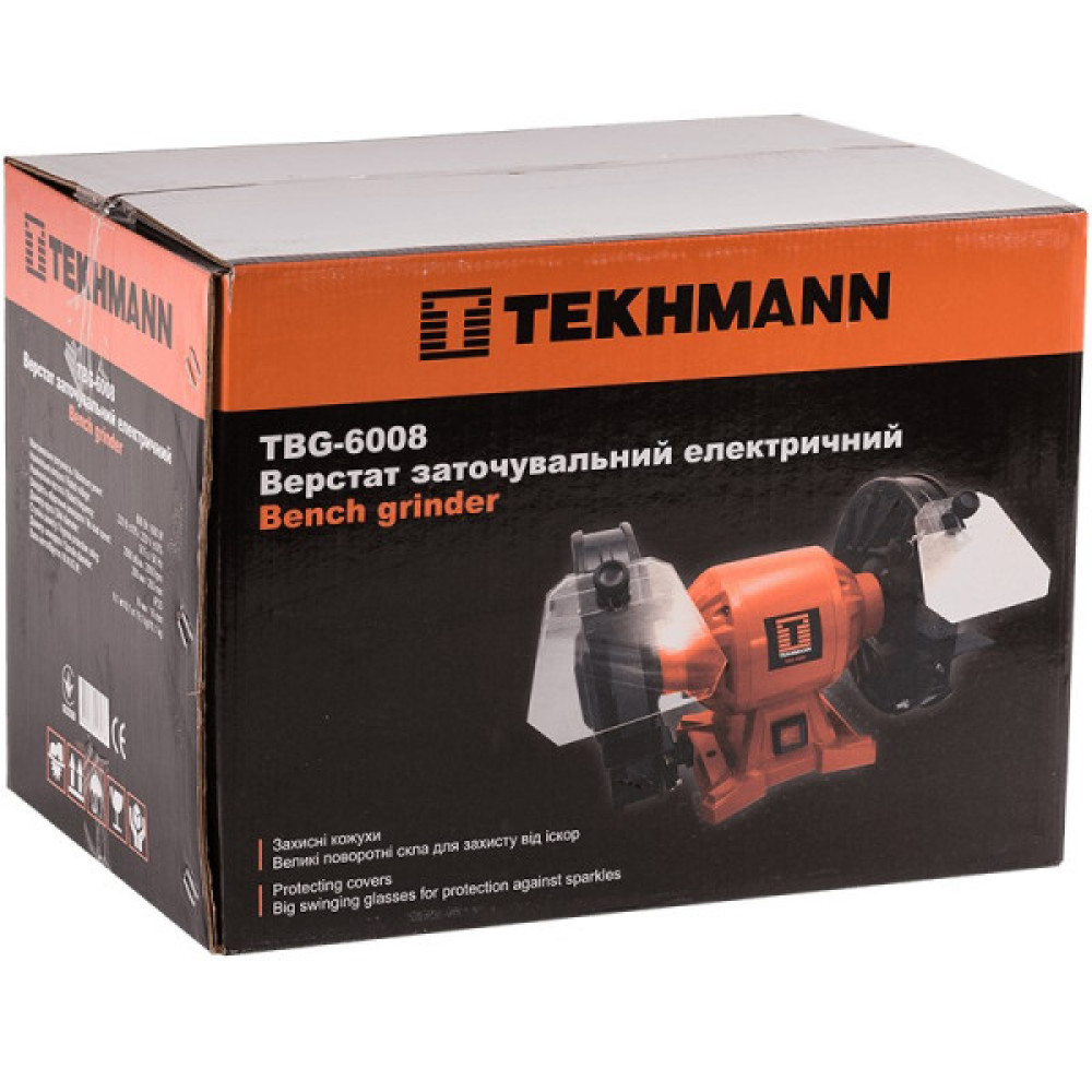 Верстат заточувальний Tekhmann TBG-6008 600Вт коло 200х16мм