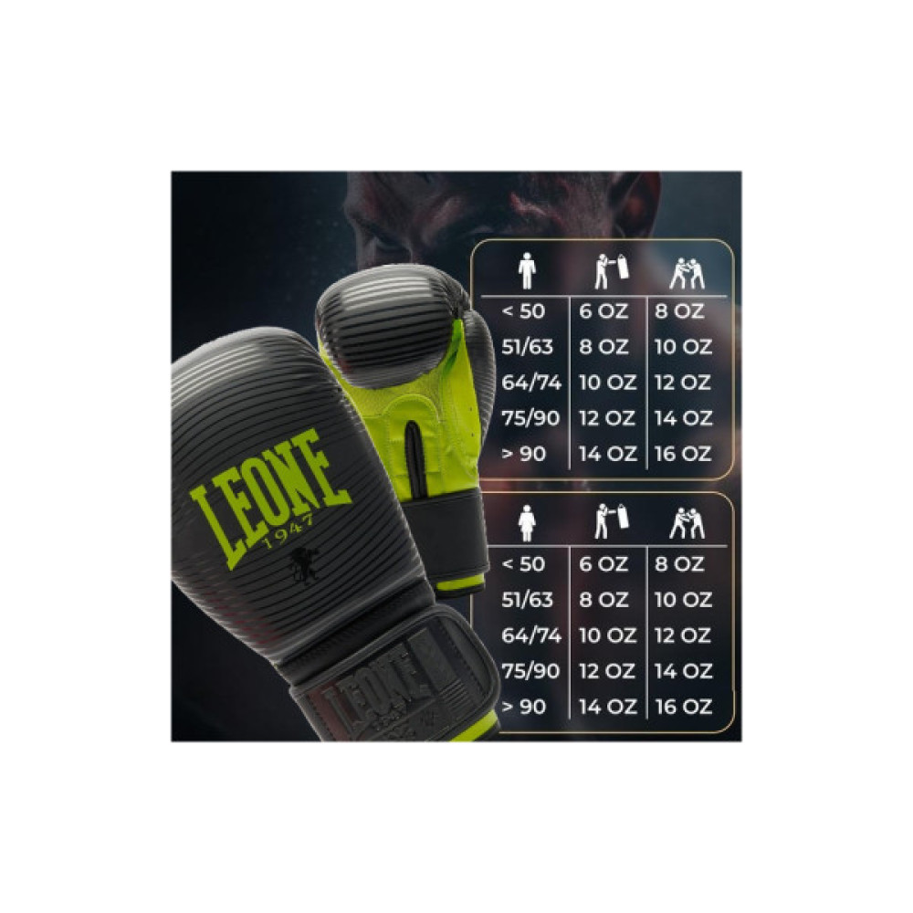 Боксерські рукавички Leone GN313 Waves Black 12 унцій (GN313_Black_12oz)