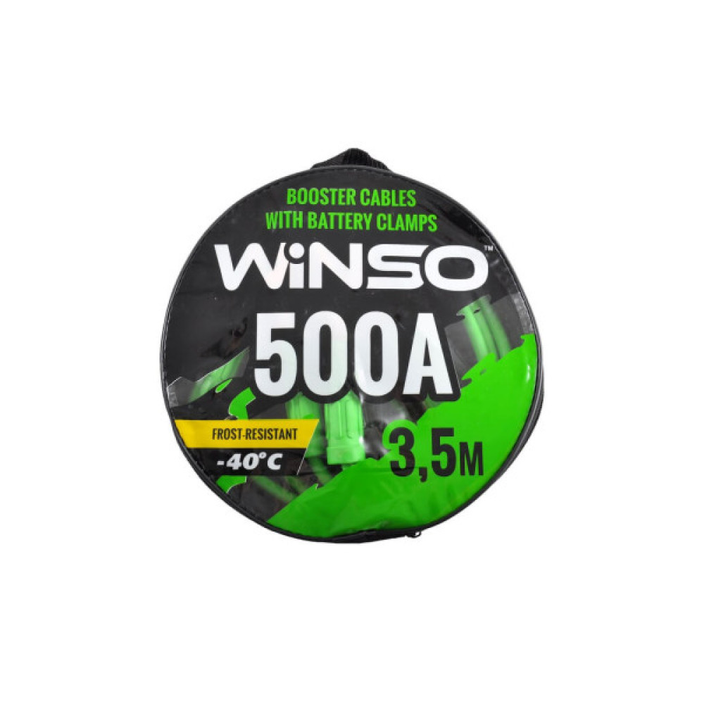 Дроти для запуску для автомобіля WINSO 500А, 3,5м (138510) Дроти для запуску для автомобіля WINSO 500А, 3,5м (138510)