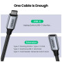 Дата кабель USB-C M/F 0.5m 5A USB 3.1 Gen2 10Gbps black Ugreen (80810)