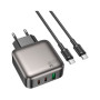 Зарядний пристрій BOROFONE BAS56A Absolute 2xUSB-C + 1xUSB-A PD45W + cable USB-C to USB-C Black (6941991116278) Зарядний пристрій BOROFONE BAS56A Absolute 2xUSB-C + 1xUSB-A PD45W + cable USB-C to USB-C Black (6941991116278)
