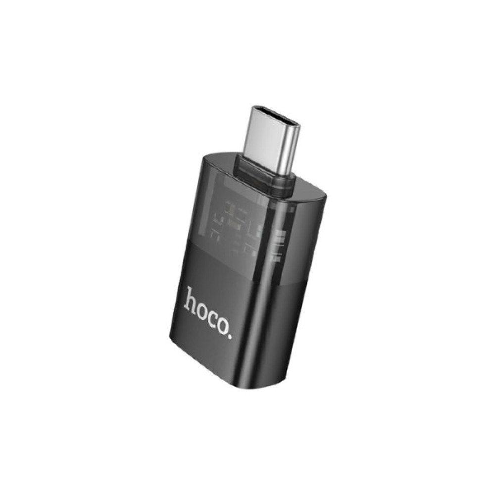 Дата кабель OTG USB 3.0 AF to USB-C Black HOCO (6942007647199)