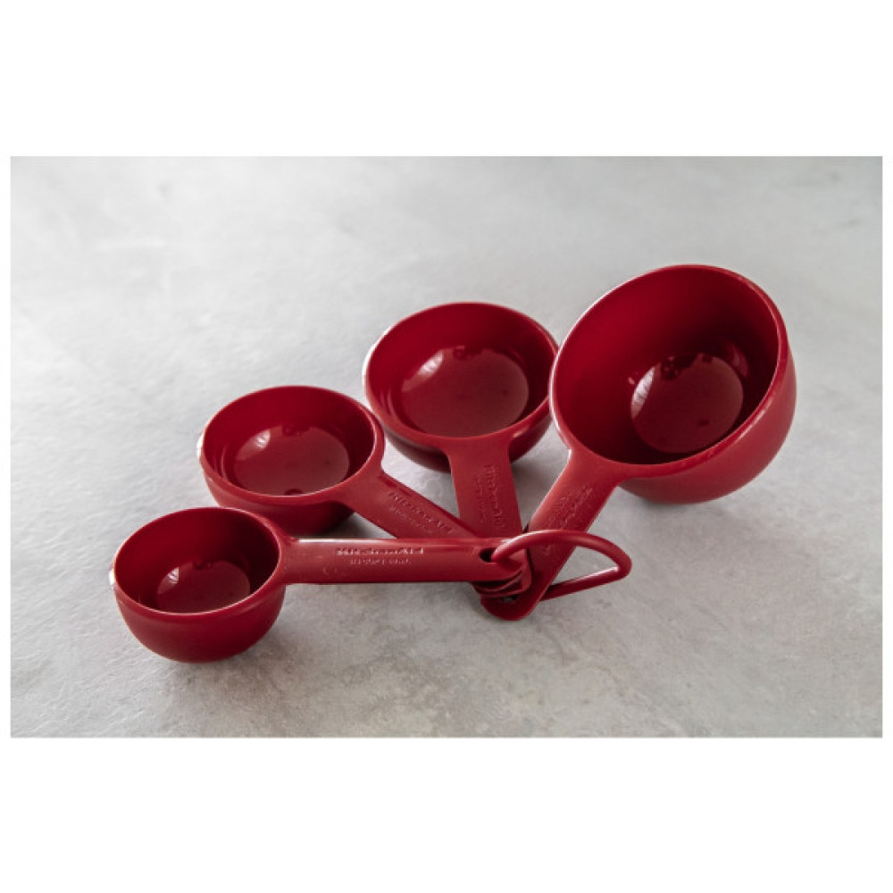 Аксесуар кухонний KitchenAid Набір мірних ложок Universal, 4 шт, 59/79/118/237 мл, червоний (KQG058OHERE)