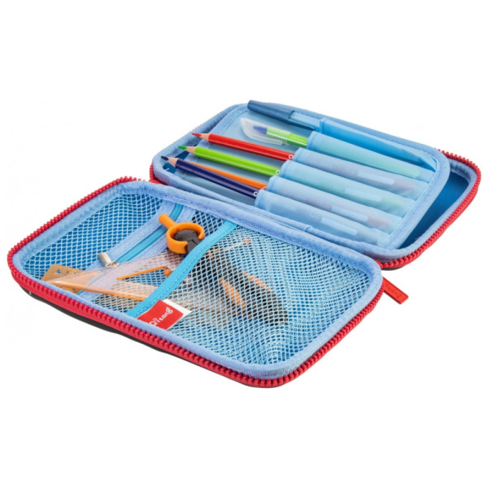 Пенал Cool For School 1 відділення з органайзером чорний (QT-5622-Black)