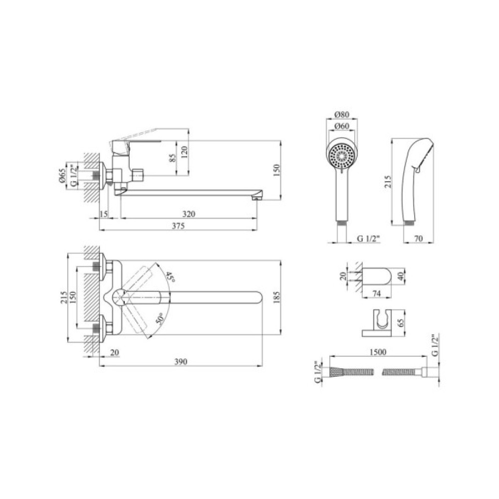 Змішувач Kroner Bremen-C070 (CV012071)