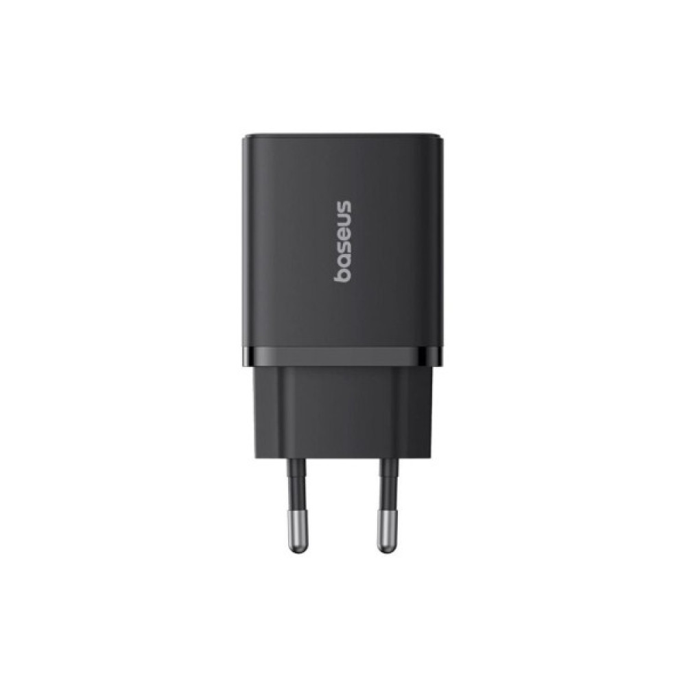 Зарядний пристрій Baseus 1xUSB-C 30W + 1xUSB black (P10111404113-00)