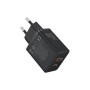 Зарядний пристрій Baseus 1xUSB-C 30W + 1xUSB black (P10111404113-00)
