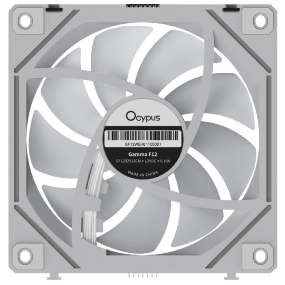 Кулер до корпусу OCYPUS GAMMA F12 ARGB REVERSE BLADE білий (GAMMA-F12-WH1AM01U-GL)