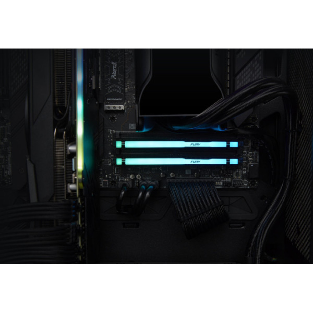 Пам'ять ПК Kingston DDR5 16GB 5600 FURY  Beast RGB