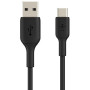 Кабель Belkin USB-A > USB-C заряджання/синхронізації 15Вт, 2м, PVC, чорний