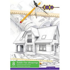Папка для креслення ZiBi А4, 8 sheets, 160 г/м2 (ZB.1400)