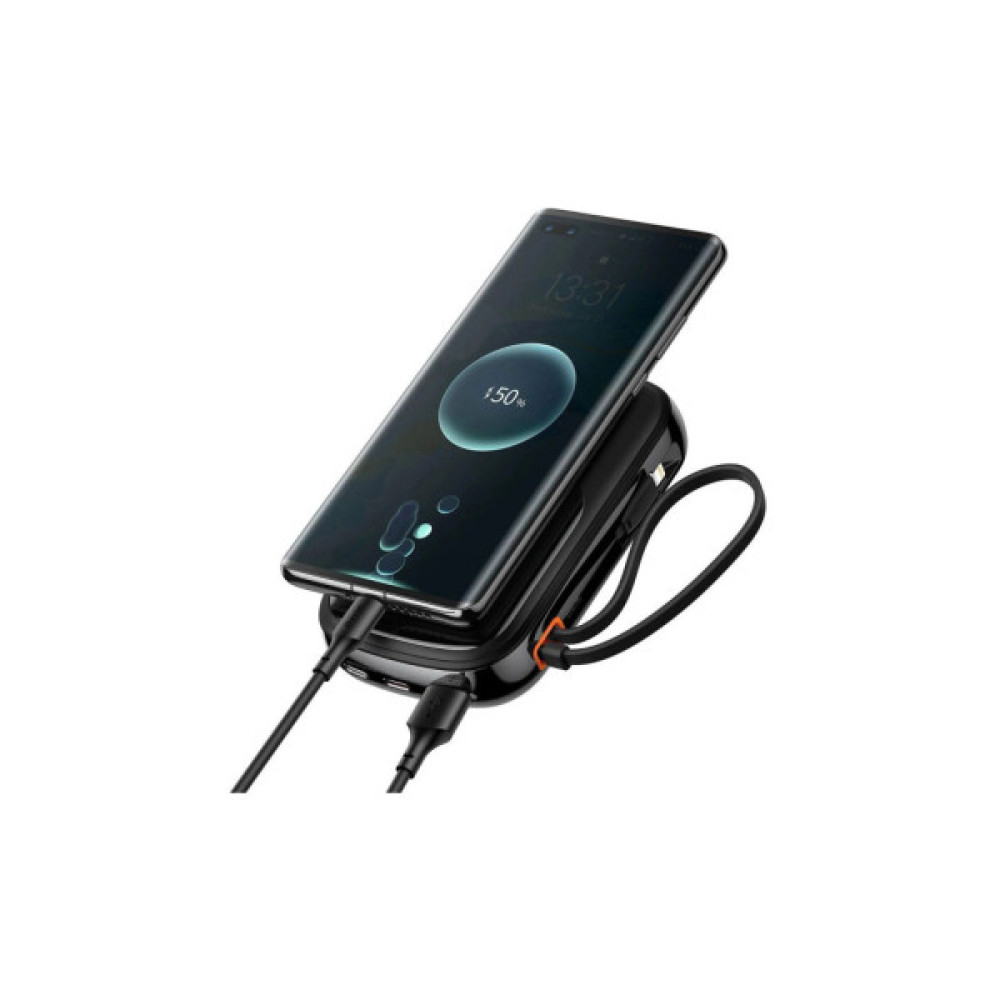 Батарея універсальна Baseus Qpow 20000mAh 20W, PD/3.0, QC/3.0, built-in lightning, black (PPQD060201)