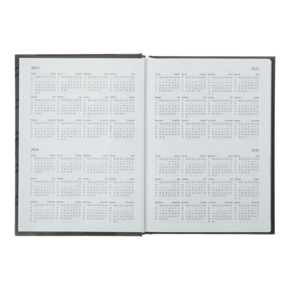Тижневик Buromax датований 2024 PARALLEL A5 чорний (BM.2107-01)