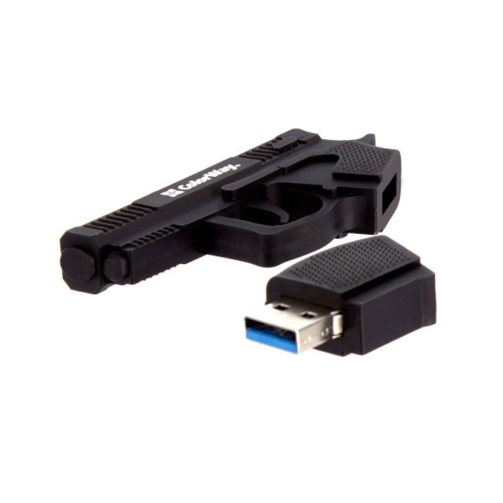 USB флеш накопичувач ColorWay Pistol 64 GB 3.0 Black (CW-USBPL64)