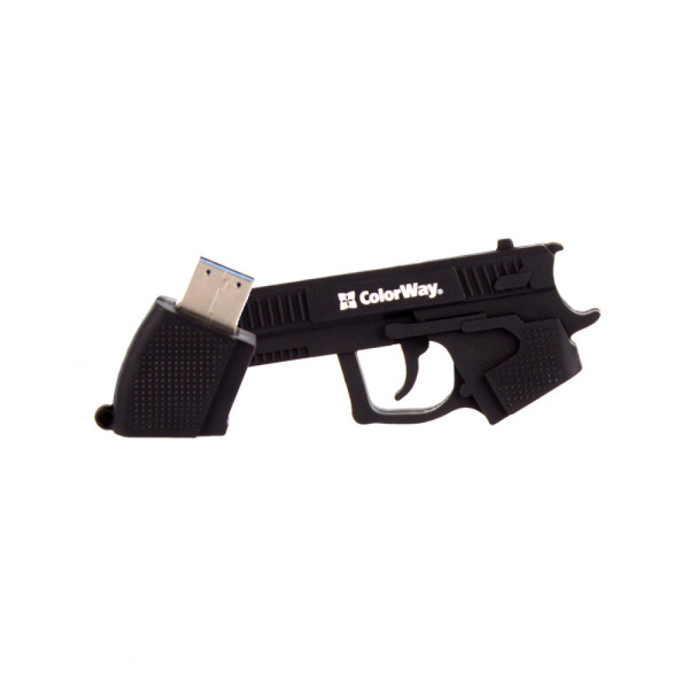 USB флеш накопичувач ColorWay Pistol 64 GB 3.0 Black (CW-USBPL64)