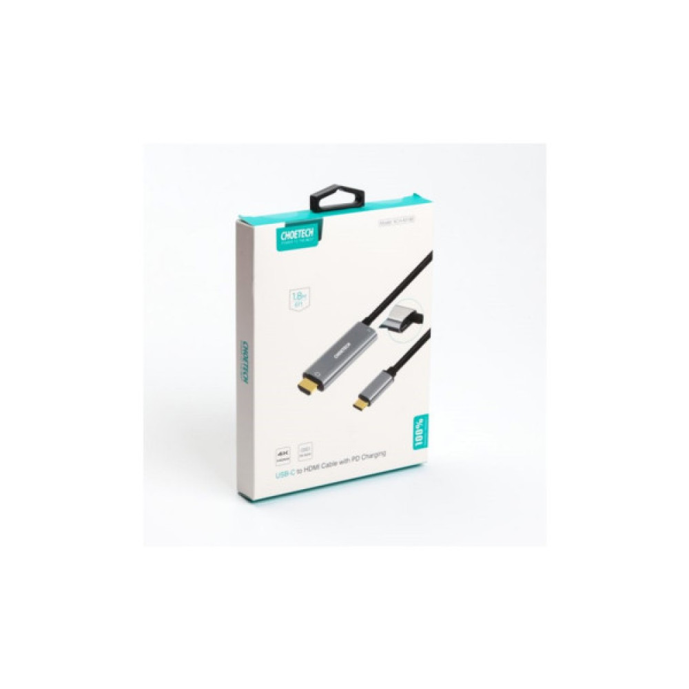 Кабель мультимедійний USB-C to HDMI M 1.8m 4K60Hz Choetech (XCH-M180GY)