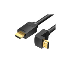 Кабель мультимедійний HDMI M to HDMI M 2.0m V2.0 4K60Hz 90° corner PVC black Vention (AAQBH)