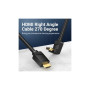 Кабель мультимедійний HDMI M to HDMI M 2.0m V2.0 4K60Hz 90° corner PVC black Vention (AAQBH)