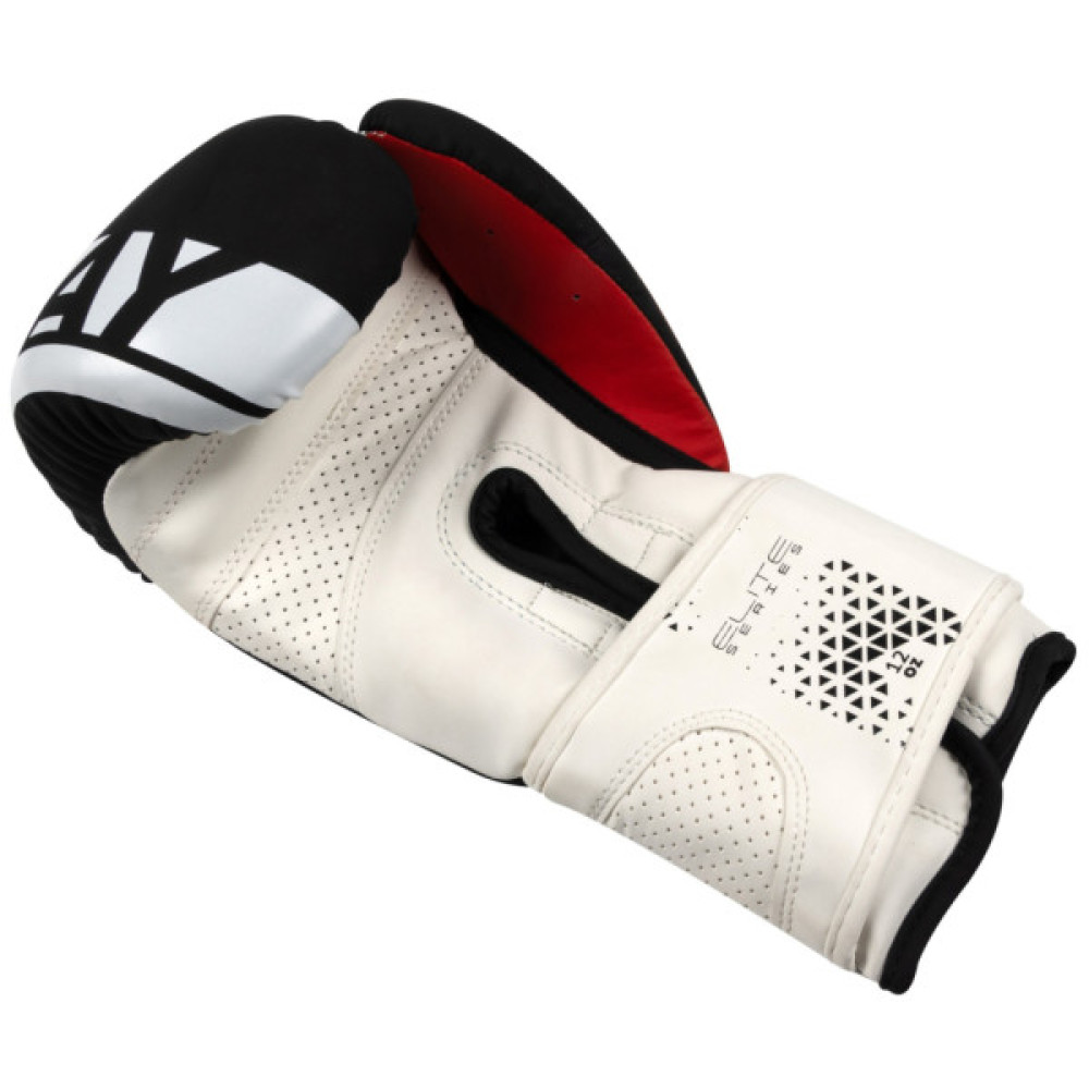 Боксерські рукавички PowerPlay 3086 Matt Challenger Чорно-Білі 12 унцій (PP_3086_12oz_Bl/White)