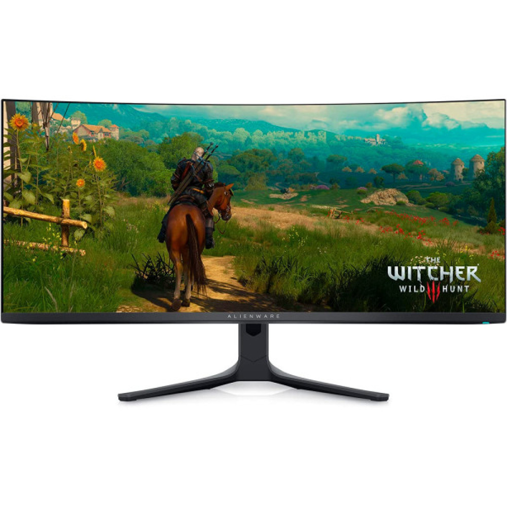 Монітор DELL 34" AW3423DWF HDMI, 2xDP, USB3.2, Audio, QD-OLED, 3440x1440, 21:9, 165Hz, 0.1ms, sRGB 149%, Delta E<2, CURVED, FreeSync, HAS, HDR400