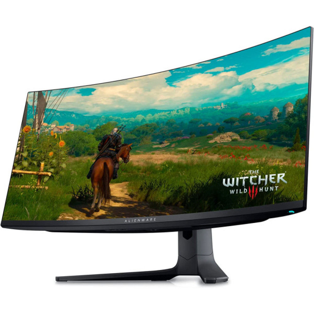 Монітор DELL 34" AW3423DWF HDMI, 2xDP, USB3.2, Audio, QD-OLED, 3440x1440, 21:9, 165Hz, 0.1ms, sRGB 149%, Delta E<2, CURVED, FreeSync, HAS, HDR400