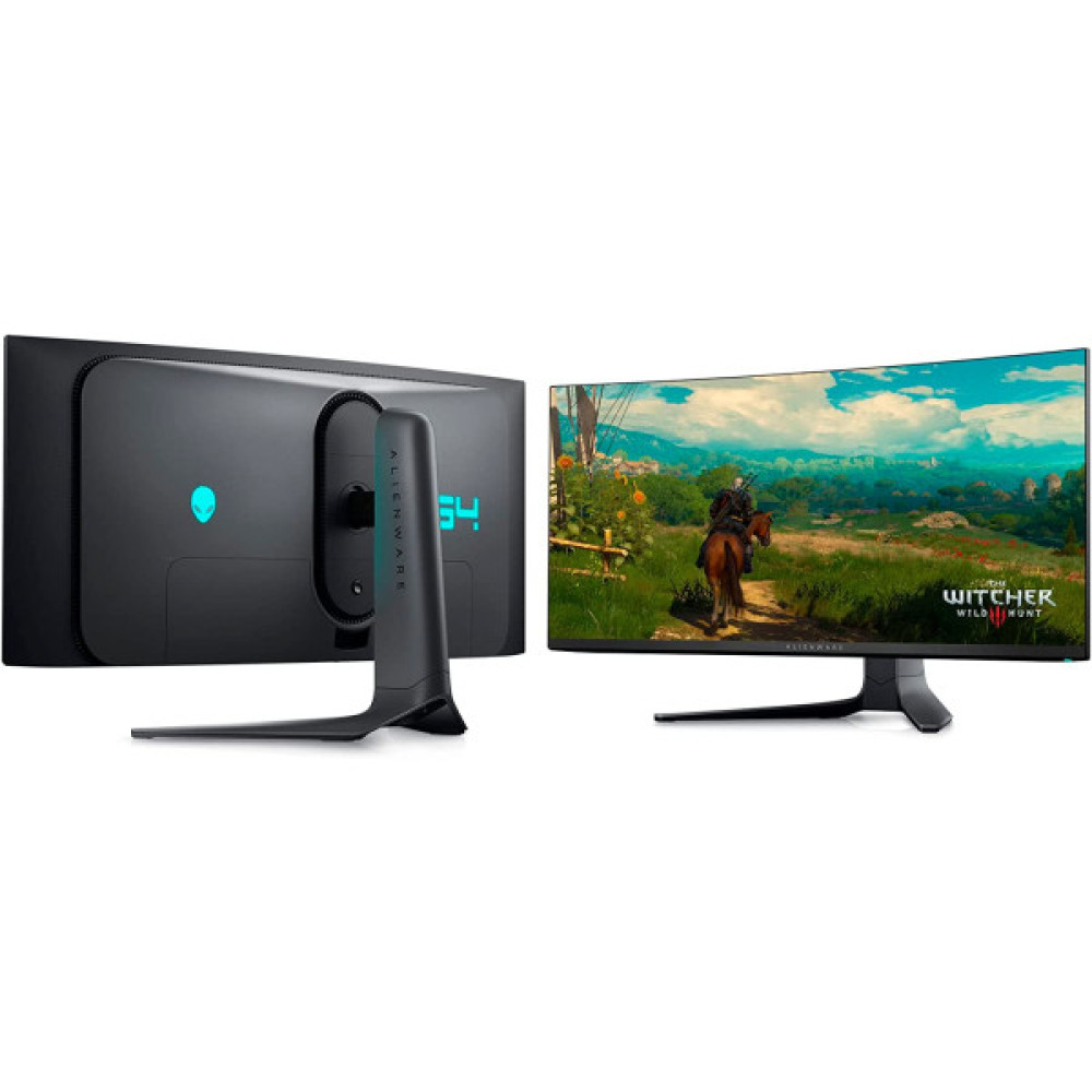 Монітор DELL 34" AW3423DWF HDMI, 2xDP, USB3.2, Audio, QD-OLED, 3440x1440, 21:9, 165Hz, 0.1ms, sRGB 149%, Delta E<2, CURVED, FreeSync, HAS, HDR400