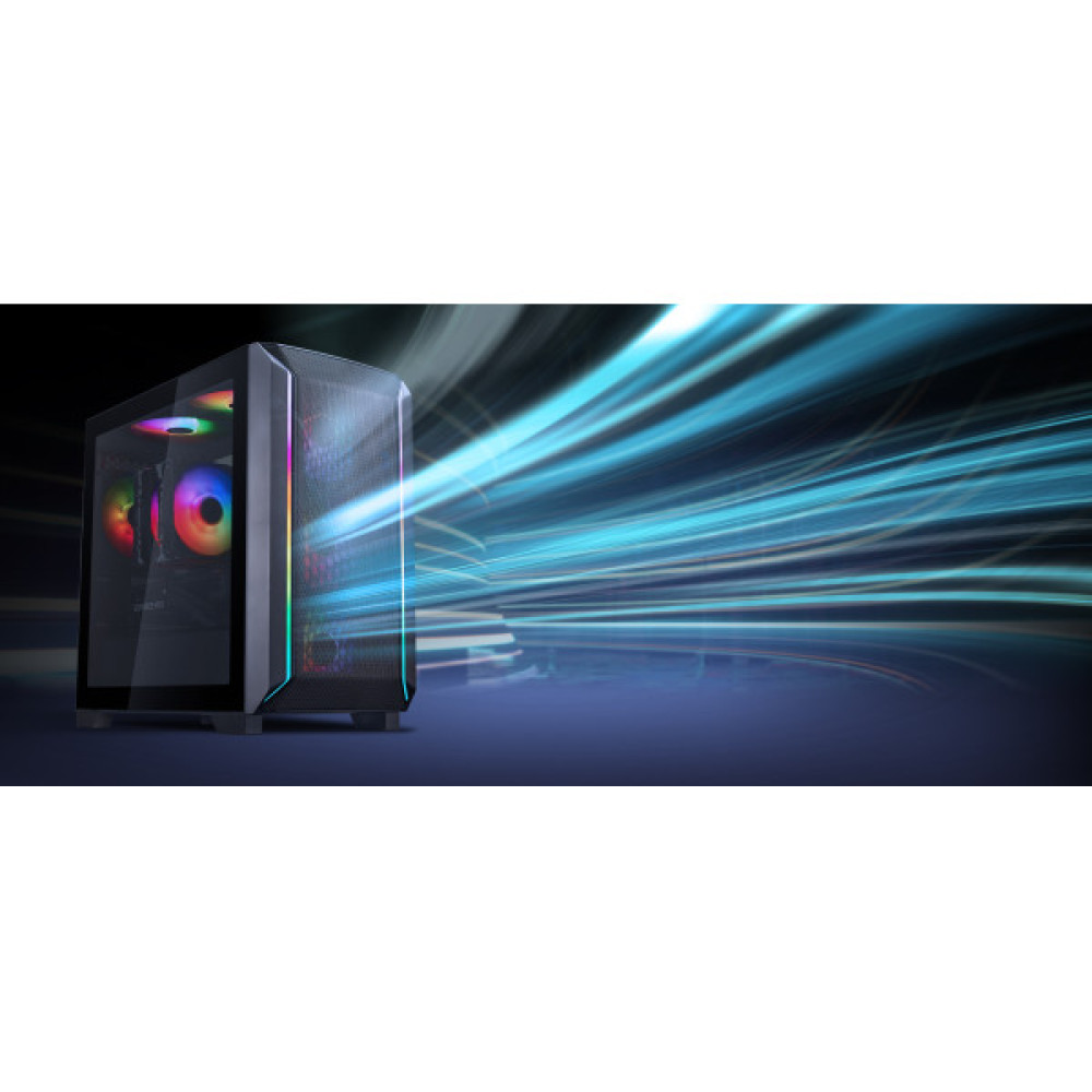 Корпус SilverStone Fara FA312Z-BG без БЖ, 2xUSB3.0, 2x140мм, ARGB VGA 365мм, LCS ready, TG Side Panel, mATX, чорний