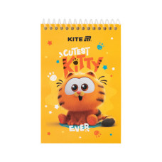 Блокнот Kite на спіралі Garfield А6, 48 аркушів, нелінований (GF25-196)