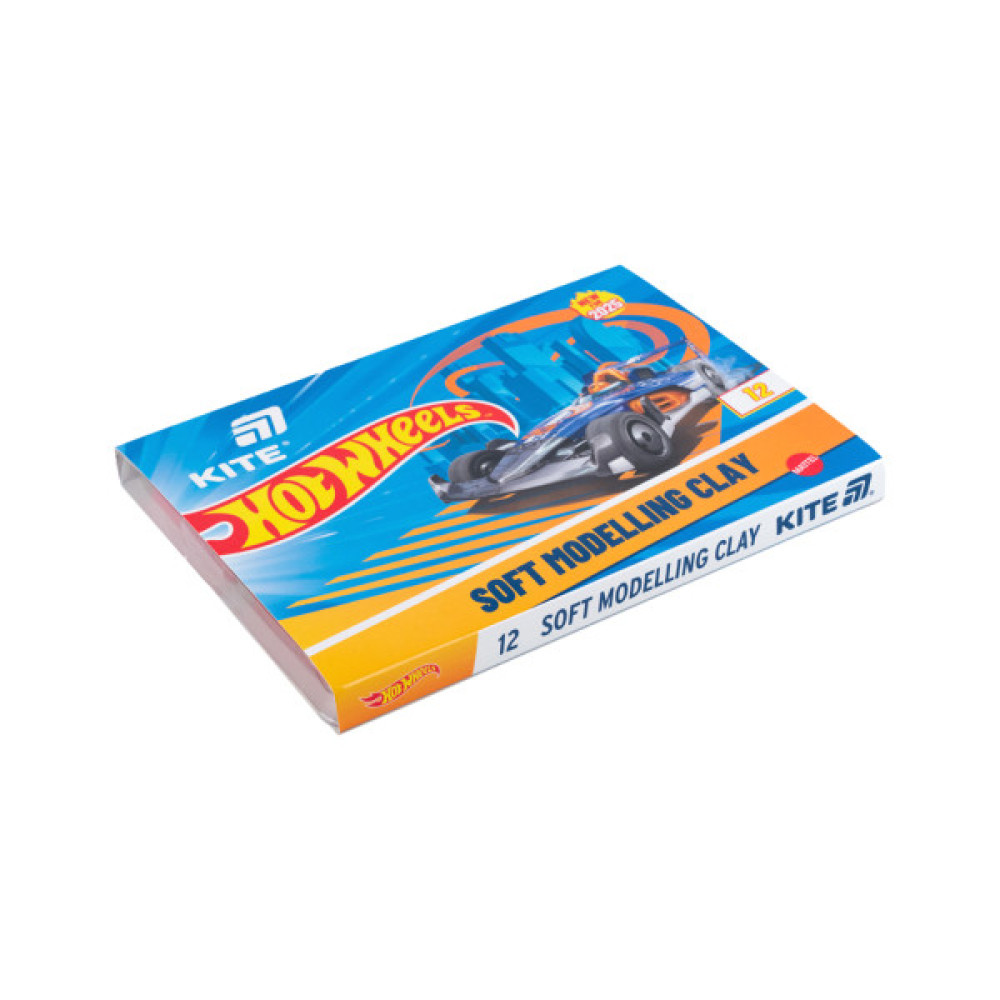 Пластилін Kite Hot Wheels восковий, 12 кольорів, 240 г (HW25-1086-1)