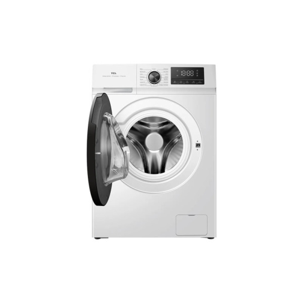 Пральна машина TCL фронтальна, 7кг, 1400, A, 49см, дисплей, пара, інвертор, білий