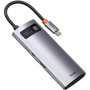 Концентратор Baseus USB3.1 Type-C to USB Type C PD 100W/HDMI 4K 60 Hz/3*USB 3.2 Gen1/ 5in1 (CAHUB-CX0G) Концентратор Baseus USB3.1 Type-C to USB Type C PD 100W/HDMI 4K 60 Hz/3*USB 3.2 Gen1/ 5in1 (CAHUB-CX0G)