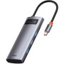 Концентратор Baseus USB3.1 Type-C to USB Type C PD 100W/HDMI 4K 60 Hz/3*USB 3.2 Gen1/ 5in1 (CAHUB-CX0G) Концентратор Baseus USB3.1 Type-C to USB Type C PD 100W/HDMI 4K 60 Hz/3*USB 3.2 Gen1/ 5in1 (CAHUB-CX0G)