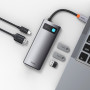 Концентратор Baseus USB3.1 Type-C to USB Type C PD 100W/HDMI 4K 60 Hz/3*USB 3.2 Gen1/ 5in1 (CAHUB-CX0G) Концентратор Baseus USB3.1 Type-C to USB Type C PD 100W/HDMI 4K 60 Hz/3*USB 3.2 Gen1/ 5in1 (CAHUB-CX0G)
