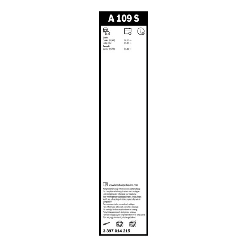 Щітка склоочисника Bosch 3 397 014 215